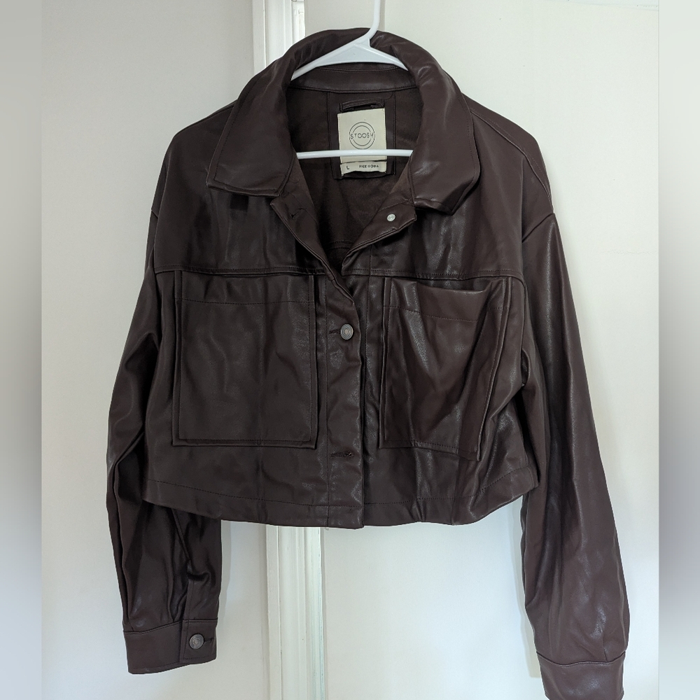 Stoosh Dark Brown Leather Jacket